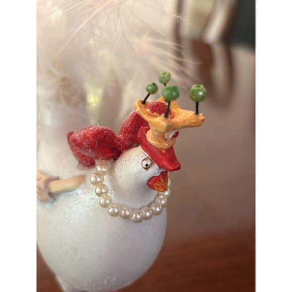 Patience Brewster Krinkles Christmas Three French Hens Ornament 6” Dept 56 2004 - Picture 6 of 7